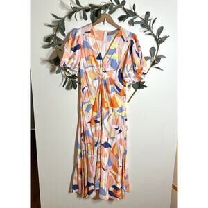 Orange Floral Maxi Dress LAST CALL